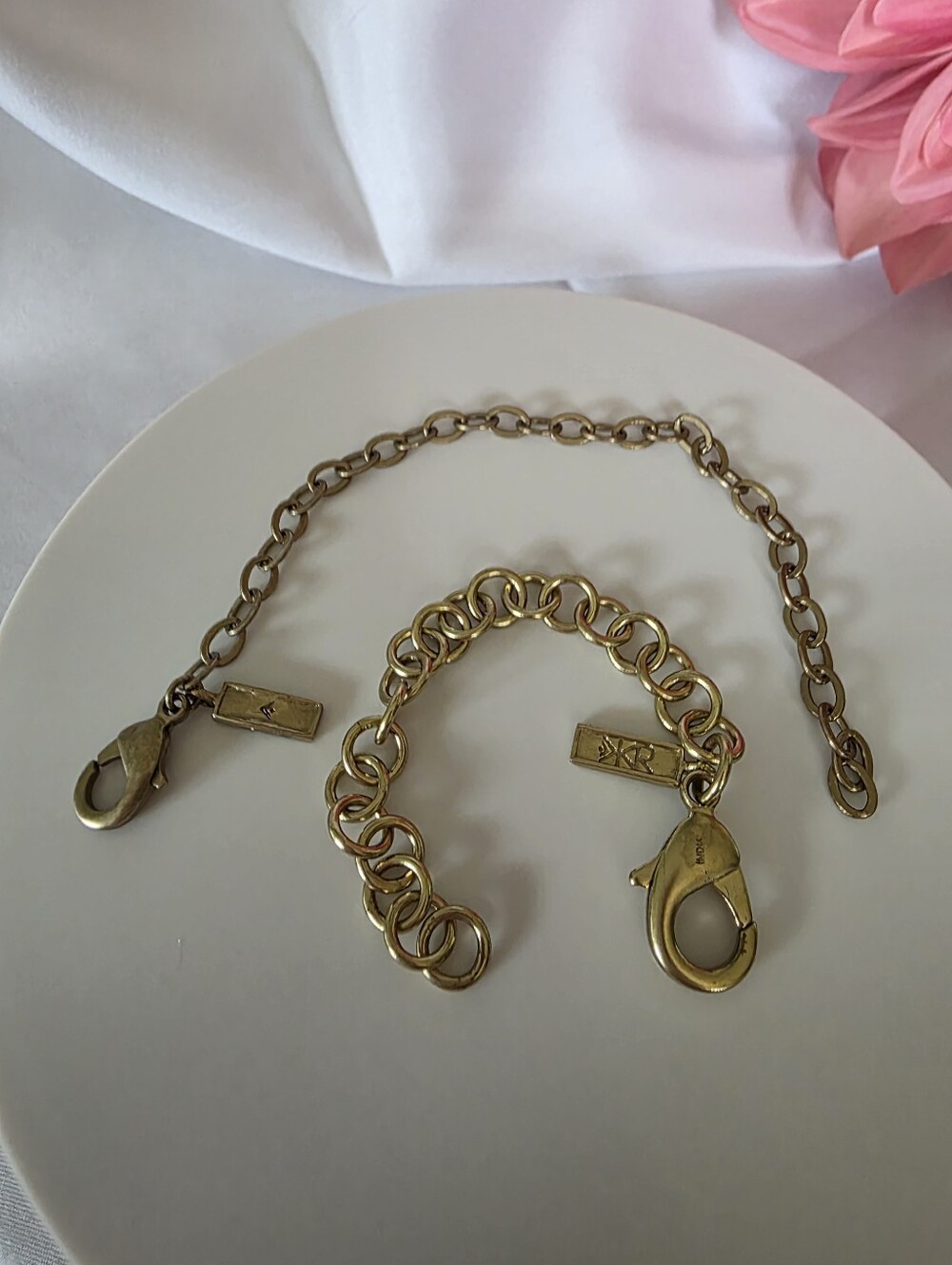 Silpada KR Brass Chain Necklace Extenders Set Of Two